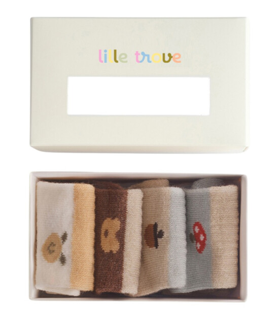 Lille Trove Yenidoğan &Ccedil;orap Seti // Mushroom