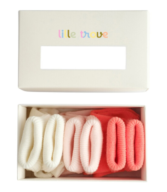 Lille Trove Yenidoğan &Ccedil;orap Seti // Nar &Ccedil;i&ccedil;eği