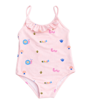 Lille Trove UV Korumalı Çocuk Mayo // Snail Garden