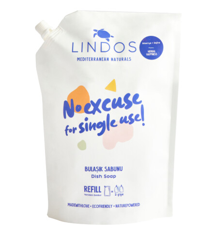 Lindos Bulaşık Sabunu REFILL (1200 ml) // Biberiye & Defne