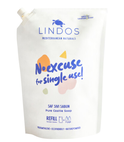 Lindos Saf Sıvı Kastil Sabun REFILL (1200 ml) // Lavanta