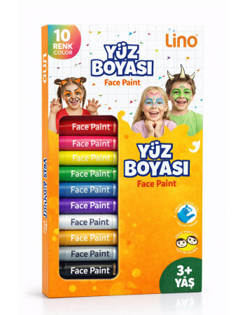 Li̇no Y&Uuml;Z BOYASI 10 RENK 10'LU (YIKANABİLİR)