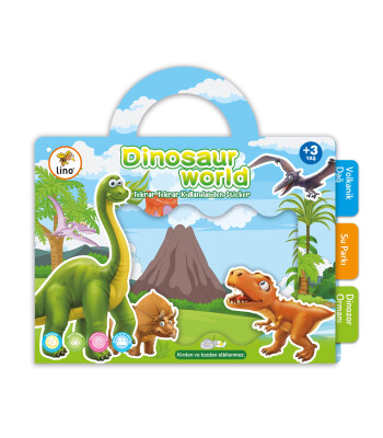 Lino Reusable Tak &Ccedil;ıkar Sticker Kitabı // Dinosaur World