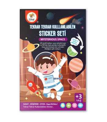 Lino Reusable Tak &Ccedil;ıkar Sticker Kitabı // Space