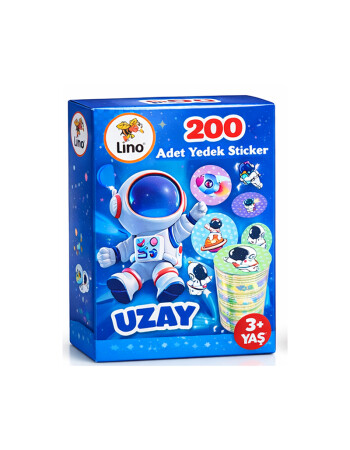 Li̇no 200 ADET YEDEK STİCKER UZAY