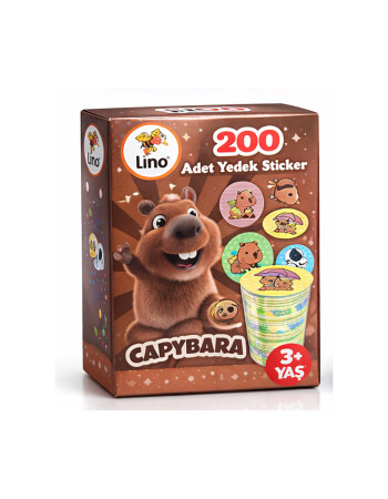 Li̇no 200 ADET YEDEK STİCKER CAPYBARA