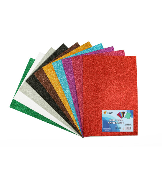 Li̇no LİNO EVA 20X30 CM.10 RENK 2 MM. SİMLİ, YAPIŞKANLI 10LU PAKET