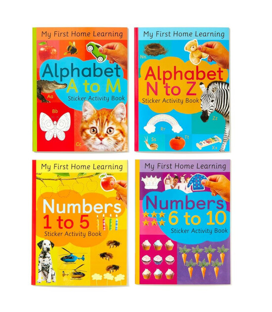 Little Tiger Press Alphabet and Numbers : Alphabet A to M; Alphabet N to Z; Numbers 1 to 5; Numbers 6 to 10