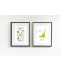 Little Forest Animals Stand Tall Dinosaur (Gri Çerçeve)