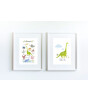 Little Forest Animals Stand Tall Dinosaur (Beyaz Çerçeve)