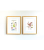 Little Forest Animals Dinosaur Family (Natural Çerçeve)