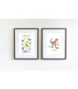 Little Forest Animals Dinosaur Family (Gri Çerçeve)