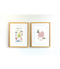 Little Forest Animals Dinosaur Family (Natural Çerçeve)