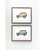 Little Forest Animals Orange Land Rover Defender (Gri Çerçeve)