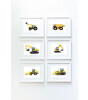 Little Forest Animals Backhoe Loader (Beyaz Çerçeve)