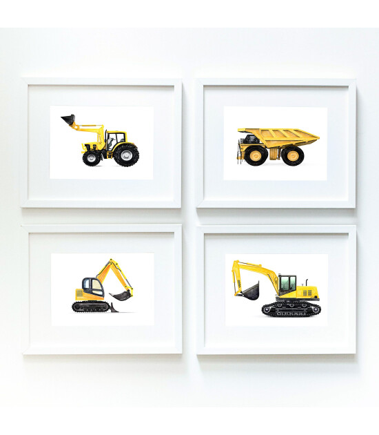 Little Forest Animals Mini Excavator (Beyaz Çerçeve)