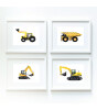 Little Forest Animals Mini Excavator (Beyaz Çerçeve)