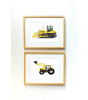 Little Forest Animals Bulldozer (Natural Çerçeve)