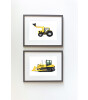 Little Forest Animals Backhoe Loader (Gri Çerçeve)