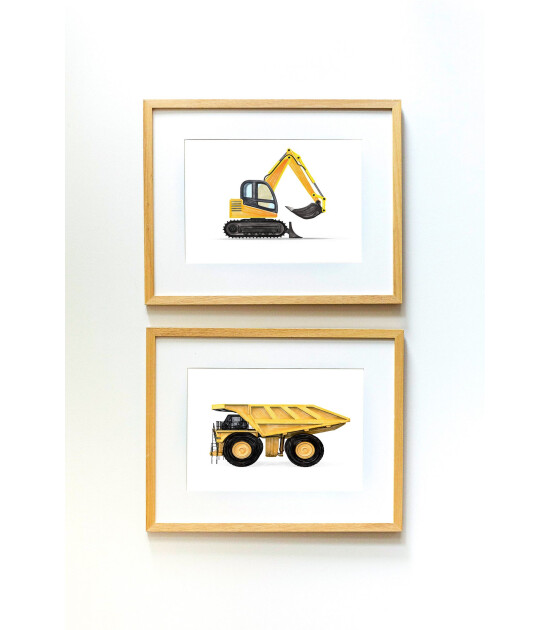 Little Forest Animals Mini Excavator (Natural Çerçeve)
