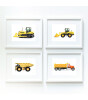 Little Forest Animals Bulldozer (Beyaz Çerçeve)