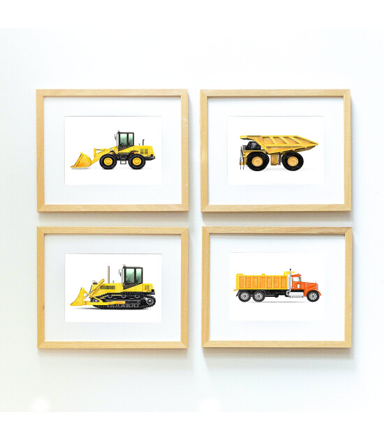 Little Forest Animals Bulldozer (Natural Çerçeve)