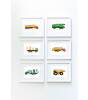 Little Forest Animals Yellow Cement Mixer Truck (Beyaz Çerçeve)