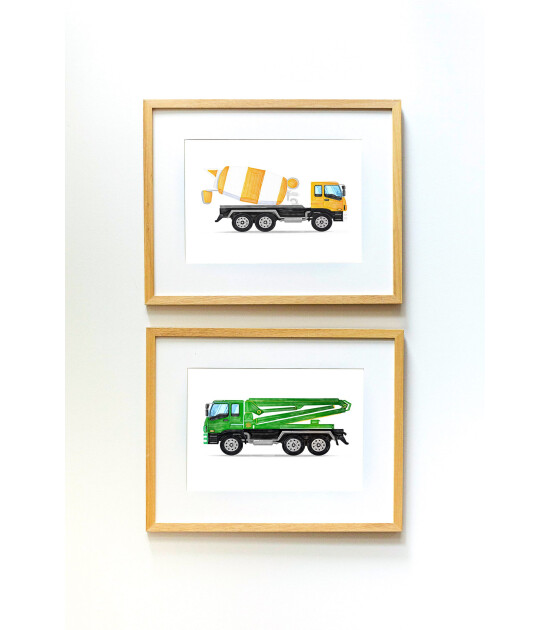 Little Forest Animals Cement Pump Truck (Natural Çerçeve)