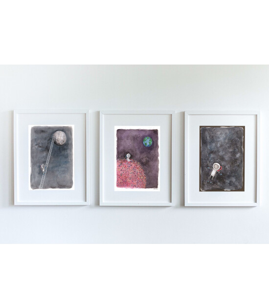 Little Forest Animals Looking to the World (Beyaz Çerçeve)