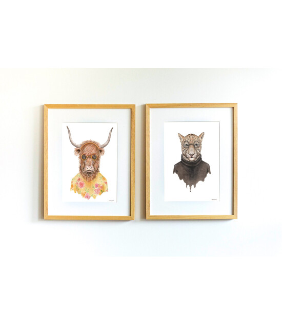 Little Forest Animals Summer Look (Natural Çerçeve)
