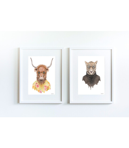 Little Forest Animals Summer Look (Beyaz Çerçeve)