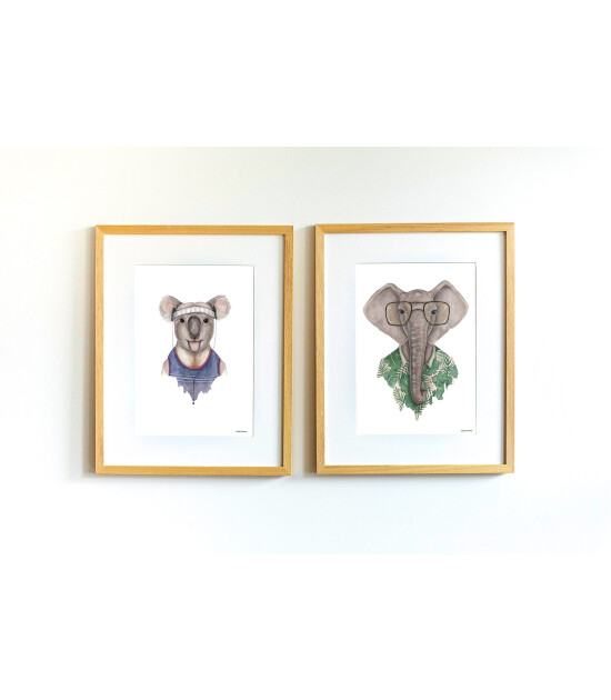 Little Forest Animals Aerobics with Koala (Natural Çerçeve)