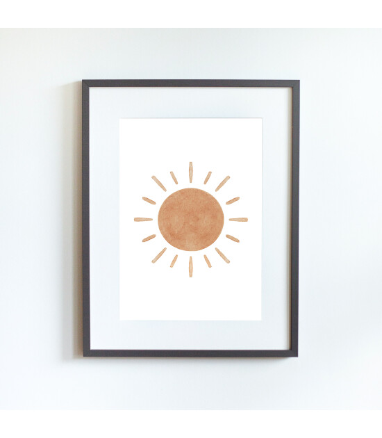Little Forest Animals Love Sun (Natural Çerçeve)