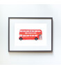 Little Forest Animals London Bus (Gri Çerçeve)