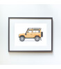 Little Forest Animals Orange Land Rover Defender (Gri Çerçeve)