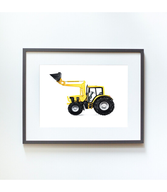 Little Forest Animals Backhoe Loader (Gri Çerçeve)