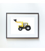 Little Forest Animals Backhoe Loader (Gri Çerçeve)