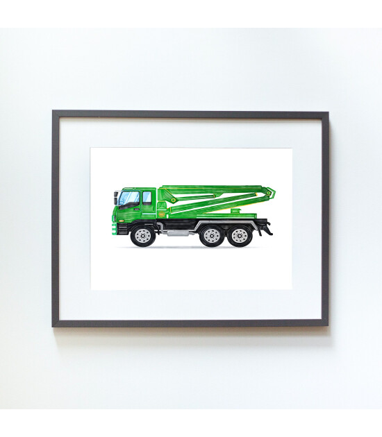 Little Forest Animals Cement Pump Truck (Gri &Ccedil;er&ccedil;eve)