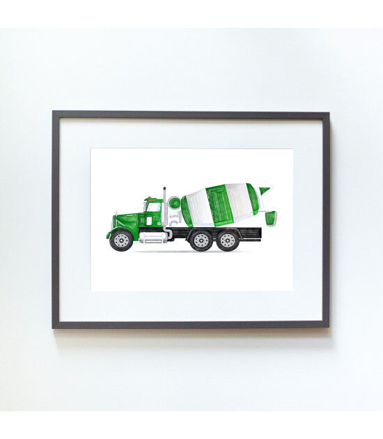 Little Forest Animals Cement Mixer (Gri Çerçeve)