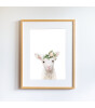 Little Forest Animals Woolly with Flower (Natural Çerçeve)