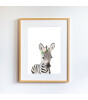 Little Forest Animals Tacho with Flower (Natural Çerçeve)