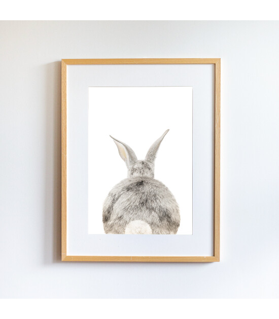 Little Forest Animals Bunny Butt (Natural Çerçeve)