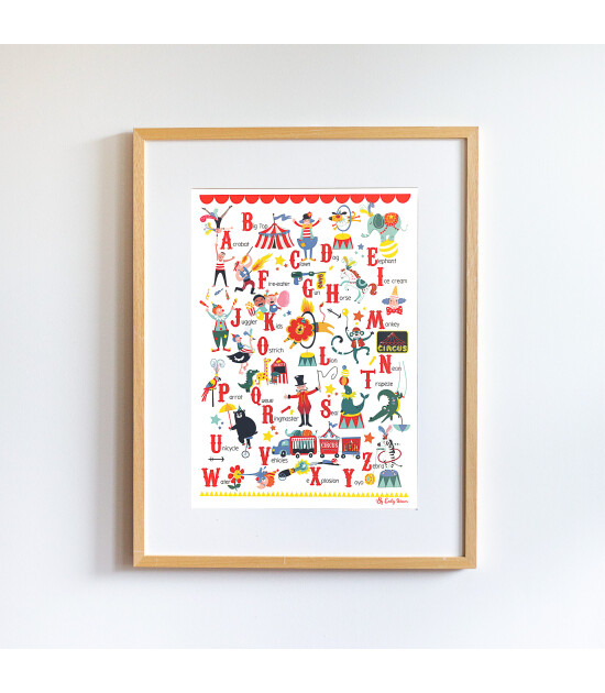 Little Forest Animals Circus Alphabet (Natural Çerçeve)