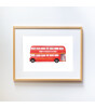Little Forest Animals London Bus (Natural Çerçeve)