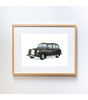 Little Forest Animals London Taxi (Natural Çerçeve)