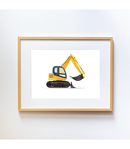 Little Forest Animals Mini Excavator (Natural Çerçeve)