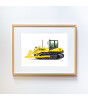 Little Forest Animals Bulldozer (Natural Çerçeve)