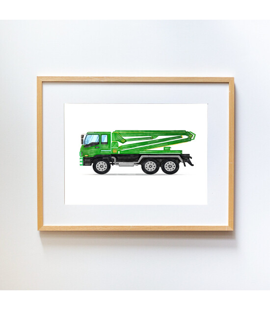 Little Forest Animals Cement Pump Truck (Natural Çerçeve)