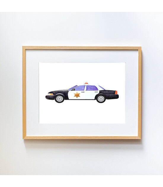 Little Forest Animals Police Car (Natural &Ccedil;er&ccedil;eve)