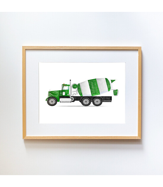 Little Forest Animals Cement Mixer (Natural Çerçeve)